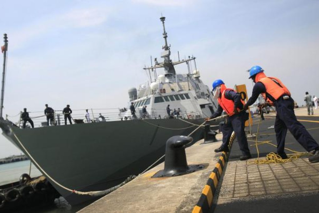 The USS Freedom berths at the Changi Naval Base. Photo: AP