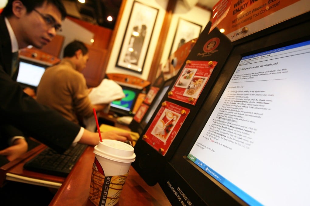 An internet cafe in Hong Kong. Photo: SCMP
