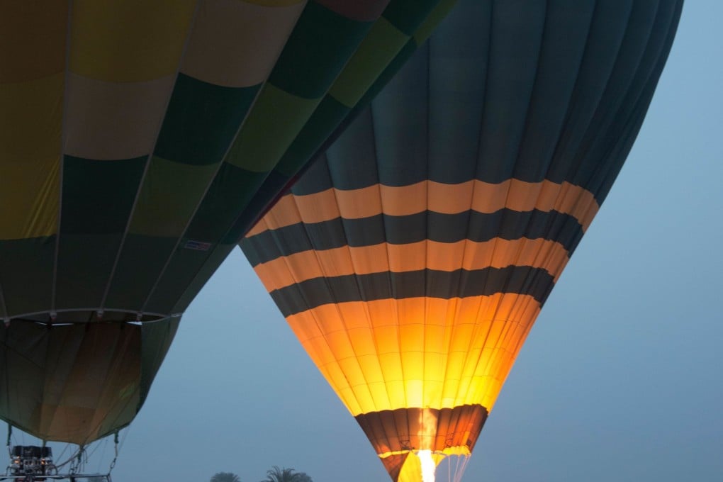 The hot-air balloon that crashed in February gets ready for take-off. Photo: AFP