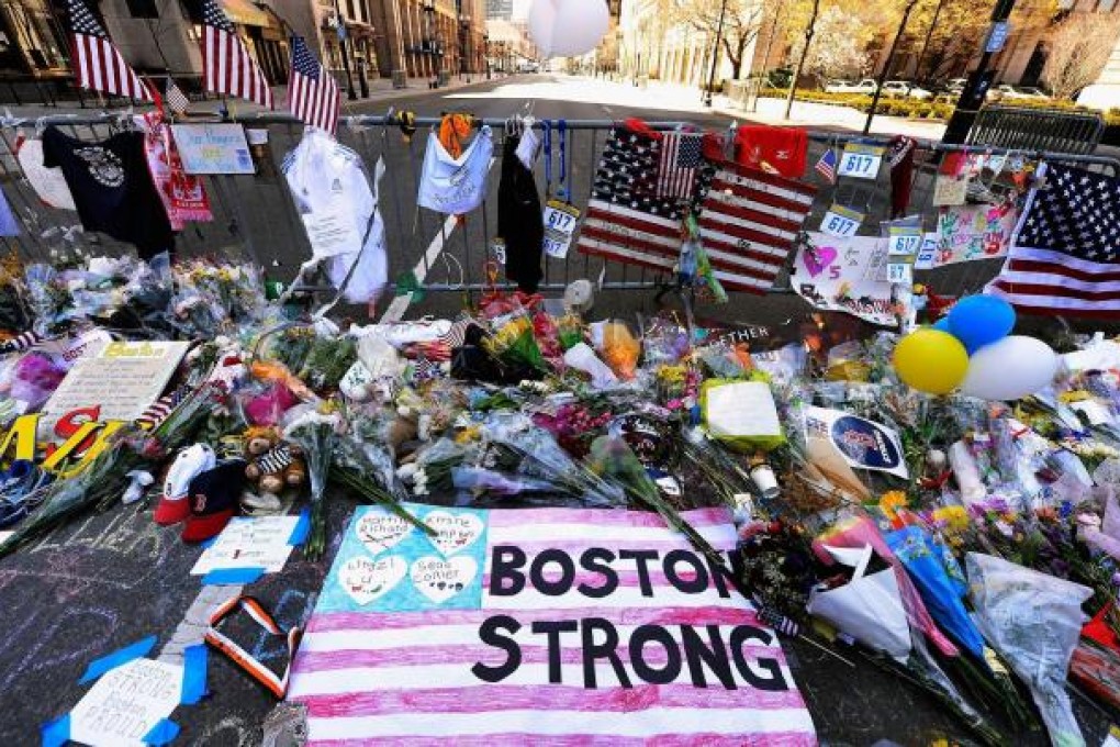 Makeshift memorial near site of the bombings. Photo: AFP