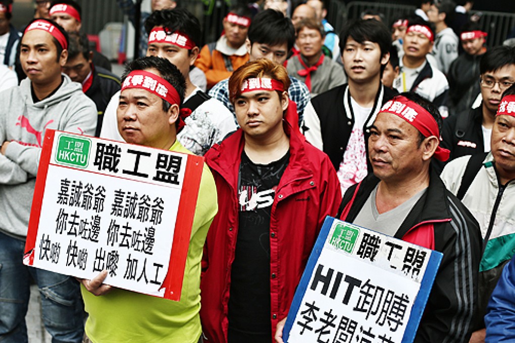 Striking dock workers are demanding a pay rise. Photo: Sam Tsang
