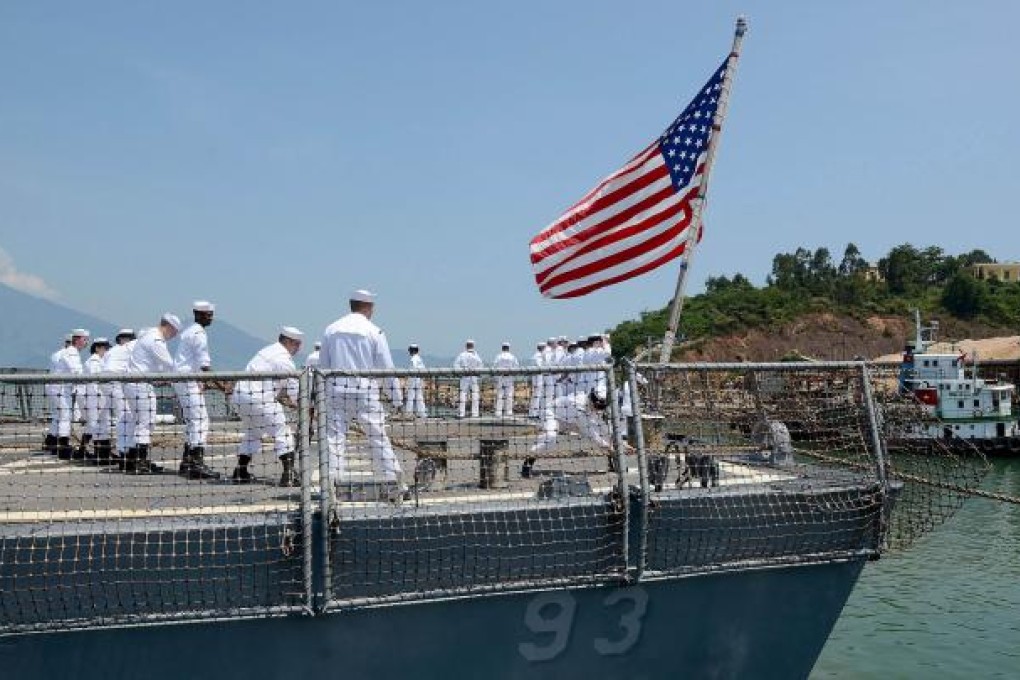 US sailors arrive at Tien Sa port in Danang, central Vietnam, for a naval engagement activity. Photo: AFP