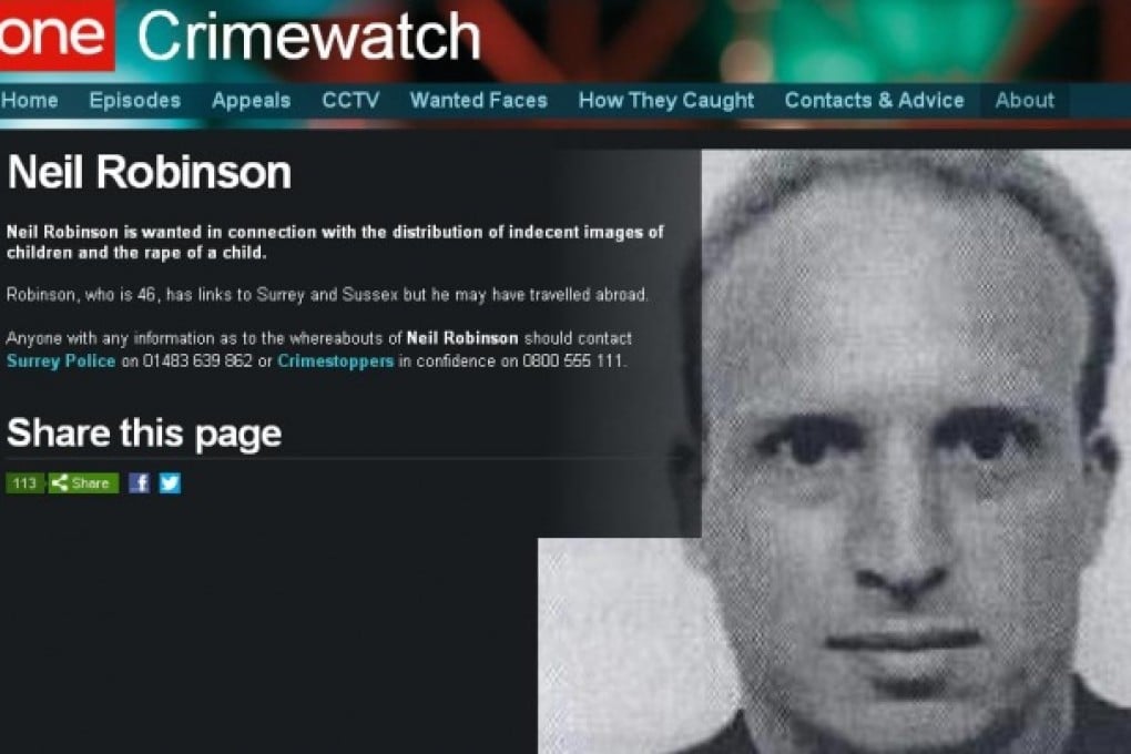 Neil Robinson on a wanted site