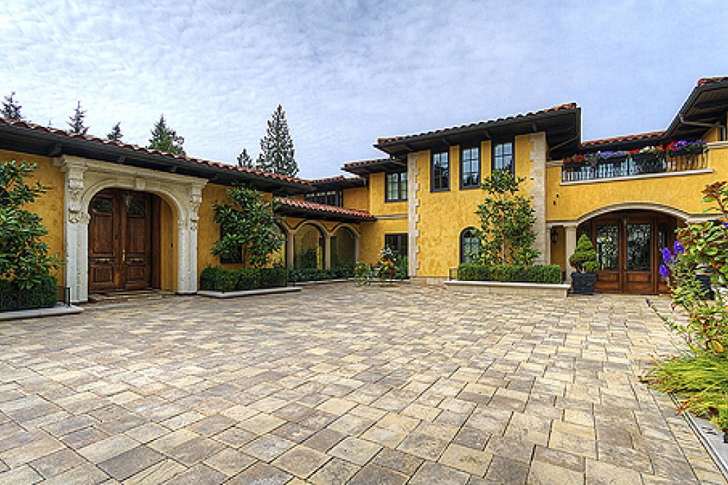 The courtyard of a C$23.8 million mansion in Caulfield, West Vancouver.  Photo: SCMP Pictures