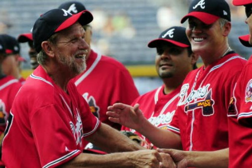 Former Atlanta Braves pitcher Rick Camp (left). Photo: AP