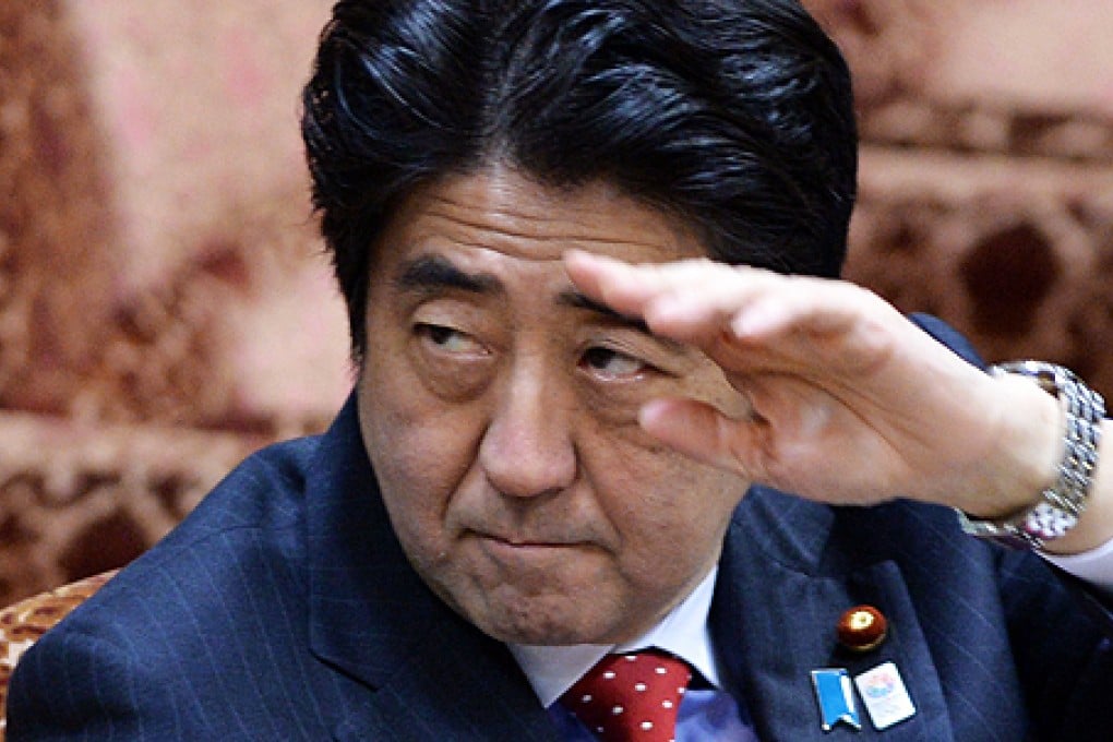 Japanese Prime Minister Shinzo Abe on Thursday. Photo: AFP