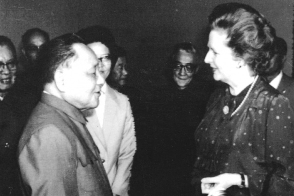 Chinese leader Deng Xiaoping, left, meets with then British prime Minister Margaret Thatcher in Beijing in this September 24, 1982 file photo. Photo: AP
