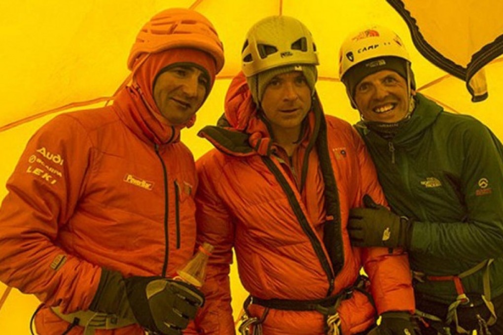 Ueli Steck, Jon Griffith and Simone Moro. Photo: SCMP Pictures