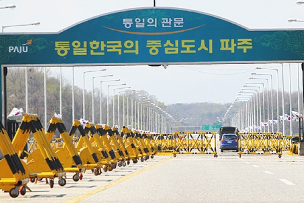 The Grand Unification Bridge, leading to the Kaesong industrial complex inside the Democratic People's Republic of Korea, is seen in Paju, north of Seoul. Photo: Xinhua