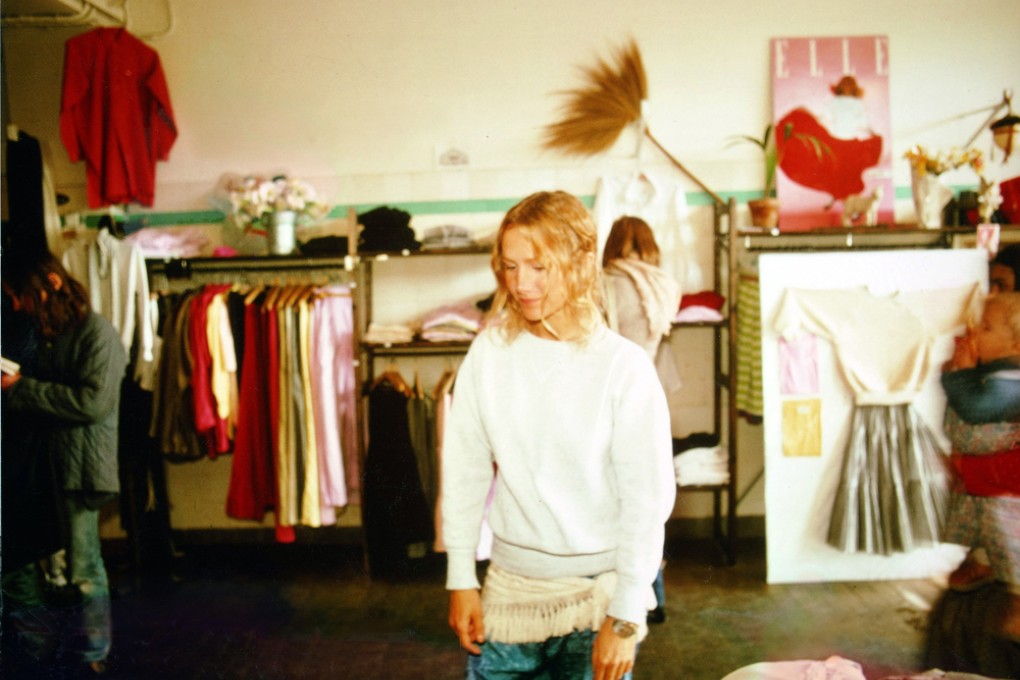 Fashion designer Agnès Troublé in her first store, on the Rue du Jour, in Paris, where the global agnès b empire began.