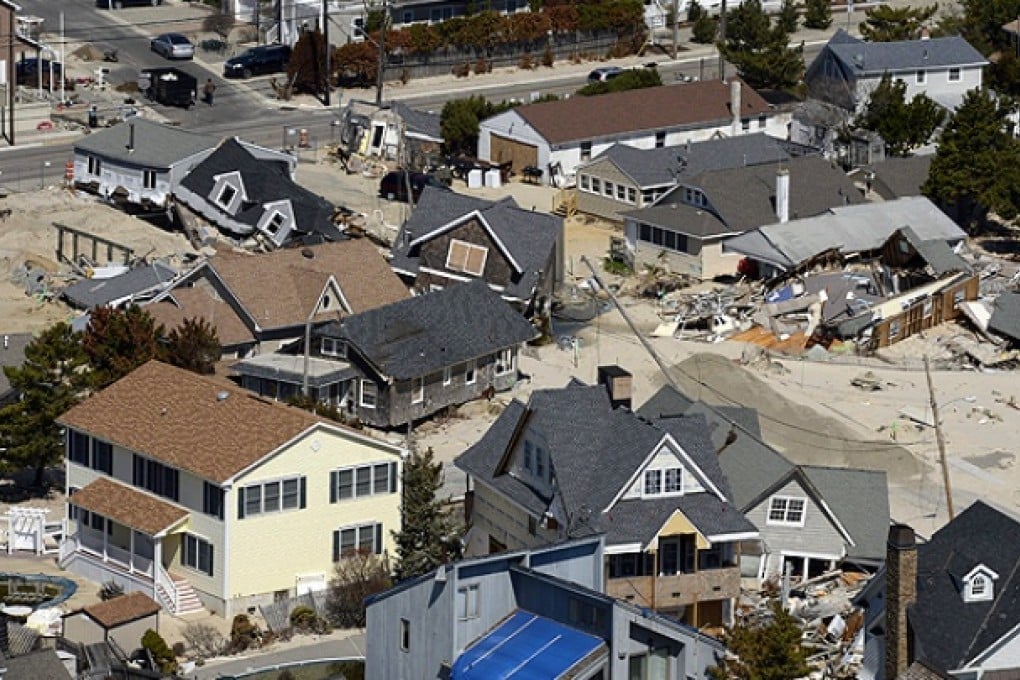 Mantoloking, New Jersey, after Hurricane Sandy struck in the US. Photo: EPA