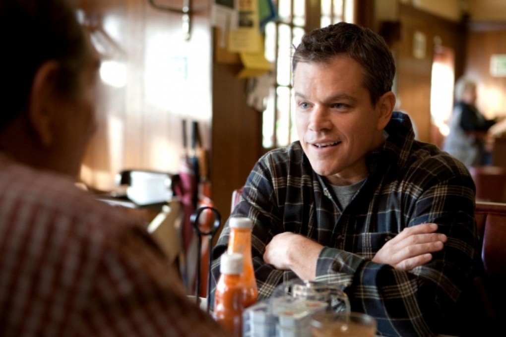 Matt Damon (above and below right), star and co-writer of Promised Land.