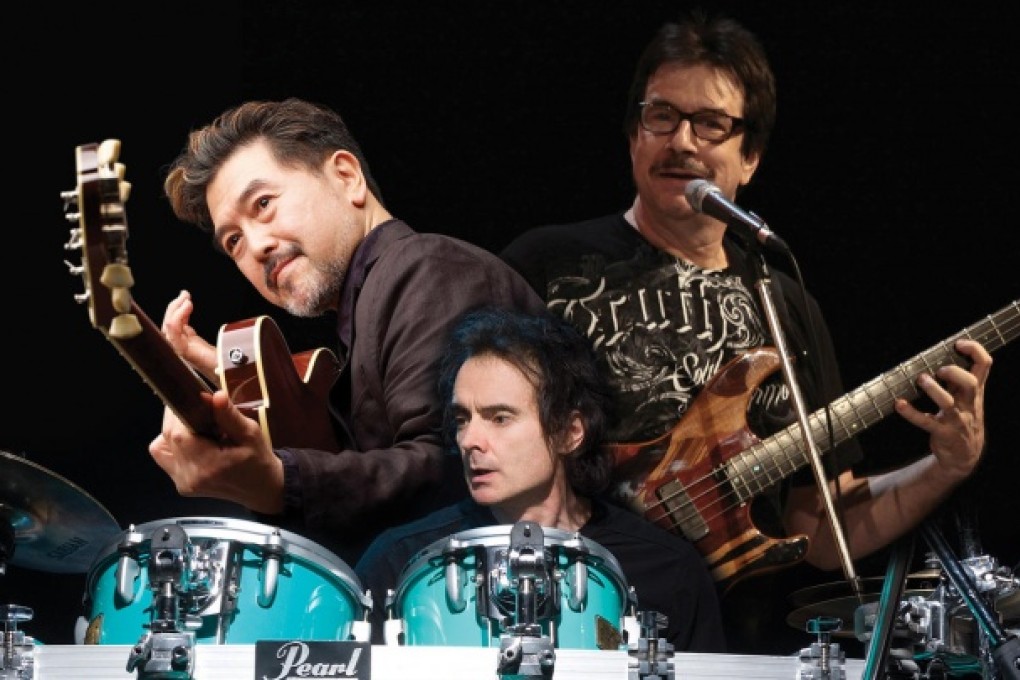 Kazumi Watanabe (left), Virgil Donati and Jeff Berlin.