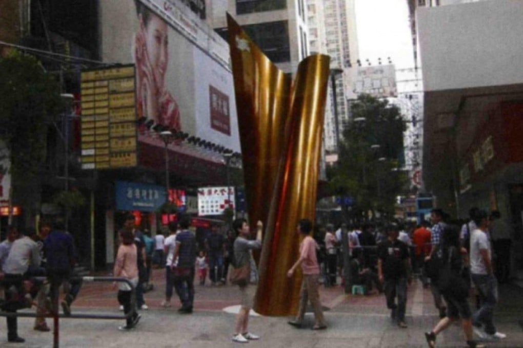 An artist's impression of the statue in Mongkok. Photo: SCMP