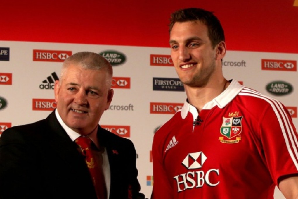British & Irish Lions rugby head coach Warren Gatland with his captain Sam Warburton. Photo: AP