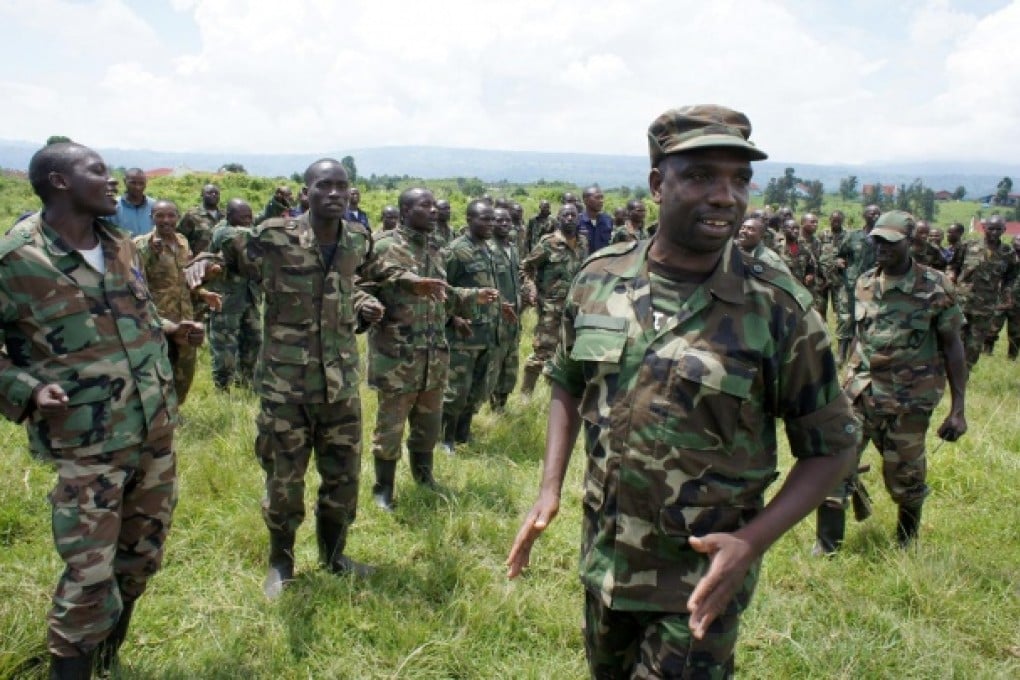 M23 rebel spokesman Colonel Vianney Kazarama (right). Photo: AFP