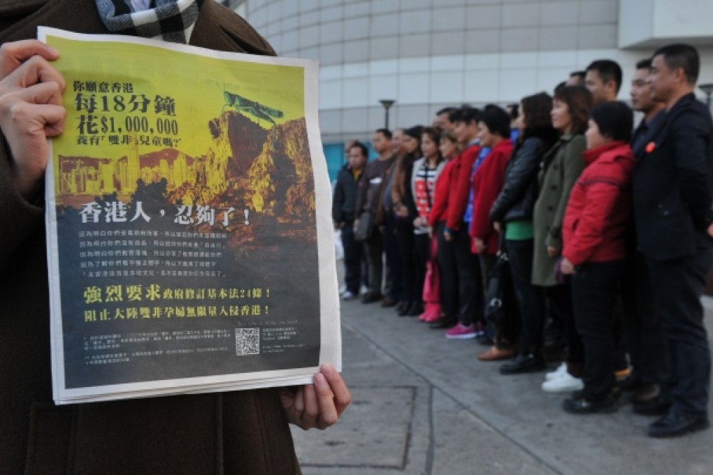 A group of Hong Kongers published a newspaper ad insulting mainland Chinese as 'locusts'. Photo: AFP