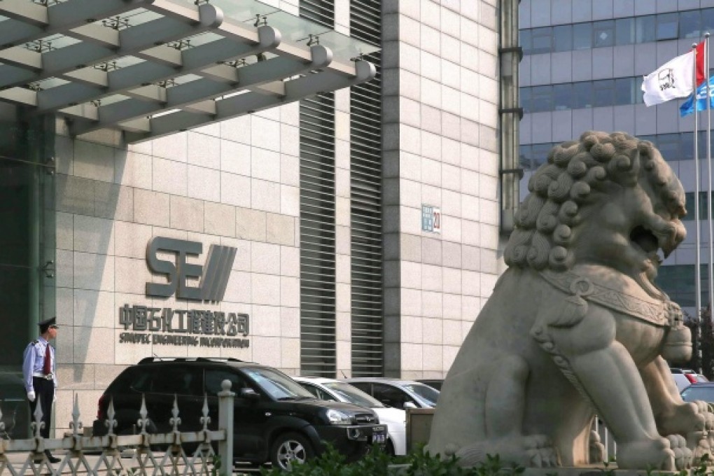 Sinopec Engineering's revenue from its parent dropped to 50 per cent last year, from 66 per cent in 2010, as the company seeks to diversify its customer base. Photo: AFP
