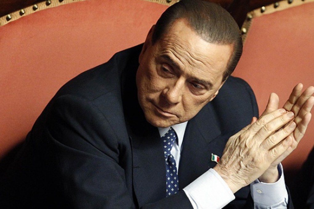 Former Italian Prime Minister Berlusconi attends the upper house of the parliament in Rome. Photo: Reuters