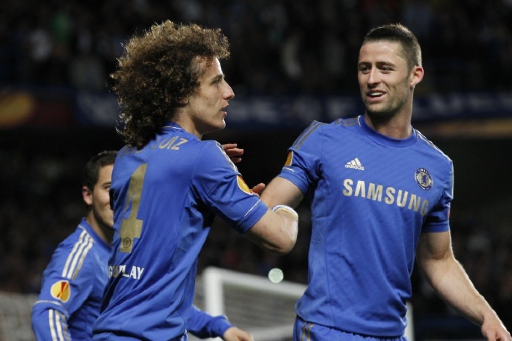 Gary Cahill (right)