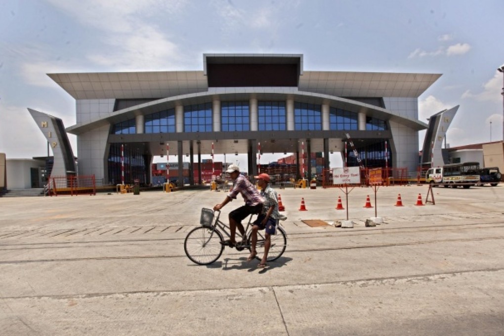 An industrial port in Yangon, Myanmar's largest city. Photo: EPA