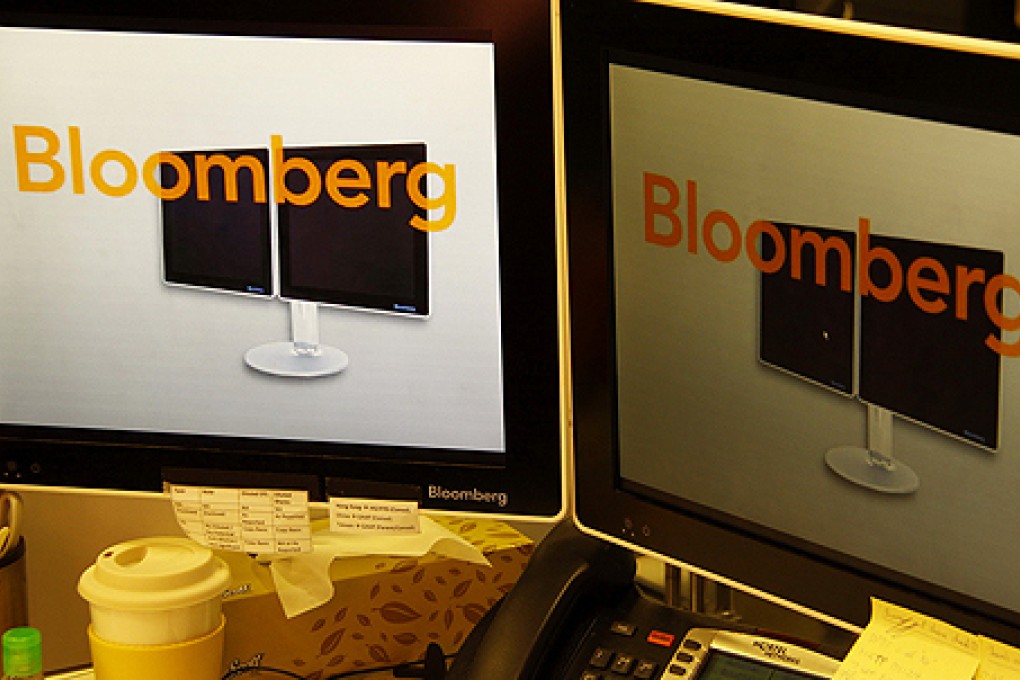 Client information on Bloomberg terminals is sensitive and should not be seen by journalists, the company said. Photo: George Chen