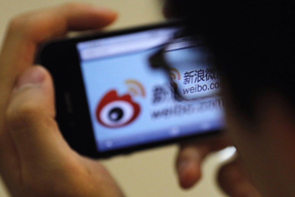 Sina Weibo is China's largest microblogging platform. Photo: Reuters