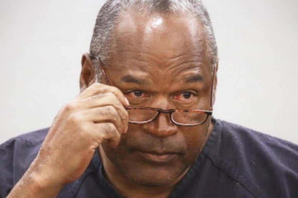 O.J. Simpson takes his glasses off during his evidentiary hearing testimony in Clark County District Court in Las Vegas. Photo: Reuters