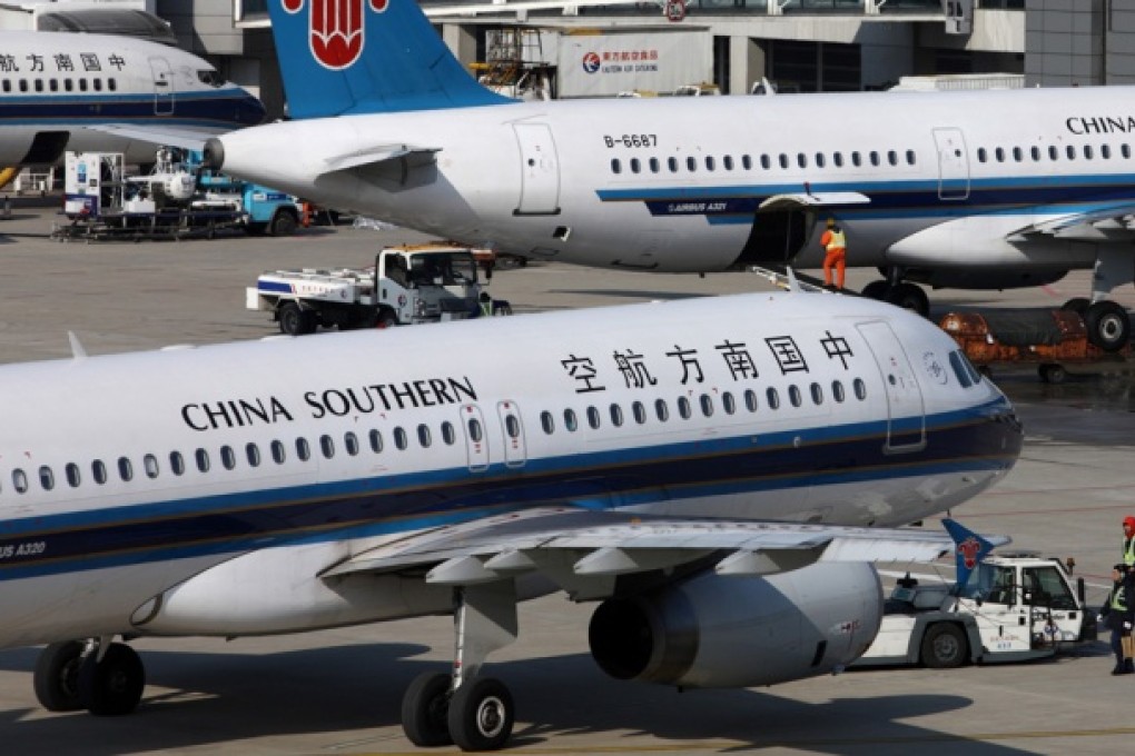 A short-haul China Southern jet prepares for take-off. Photo: Bloomberg