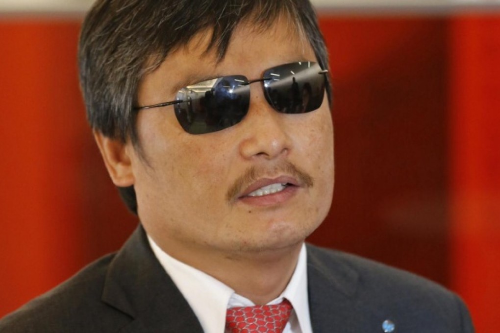 Blind Chinese civil rights activist Chen Guangcheng