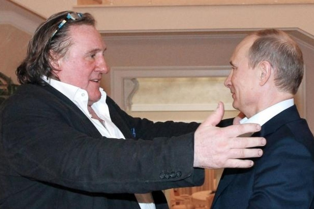 Depardieu received his new citizenship during a dinner with Putin in January. Photo: AFP