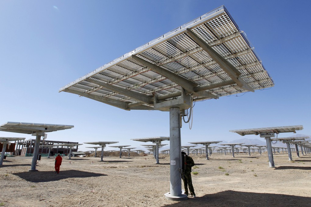 The EU earlier this month proposed heavy anti-dumping tariffs of around 47 per cent on imports of Chinese solar panels. Photo: AFP
