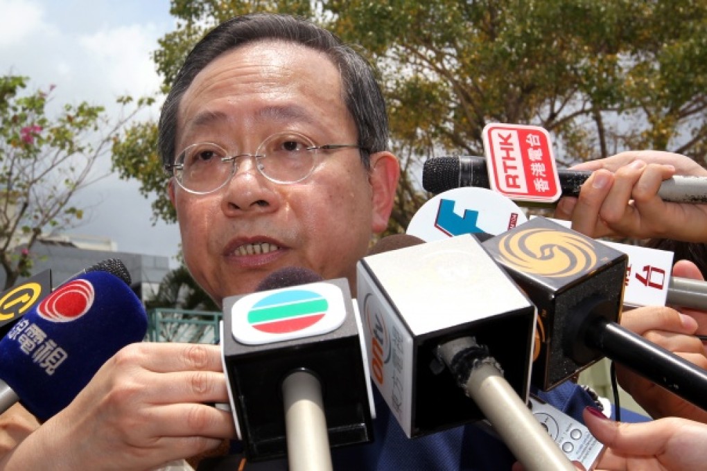 Lai Tung-kwok, Secretary for Security meet the media. Photo: Dickson Lee