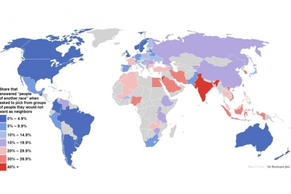 The map which created based on a survey result that contained incorrect data. Photo: The Washington Post