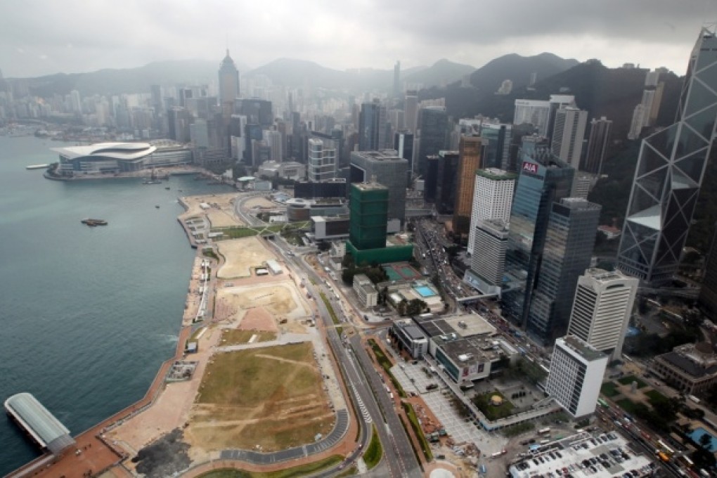 The newly reclamated land in Wan Chai. Photo: Sam Tsang