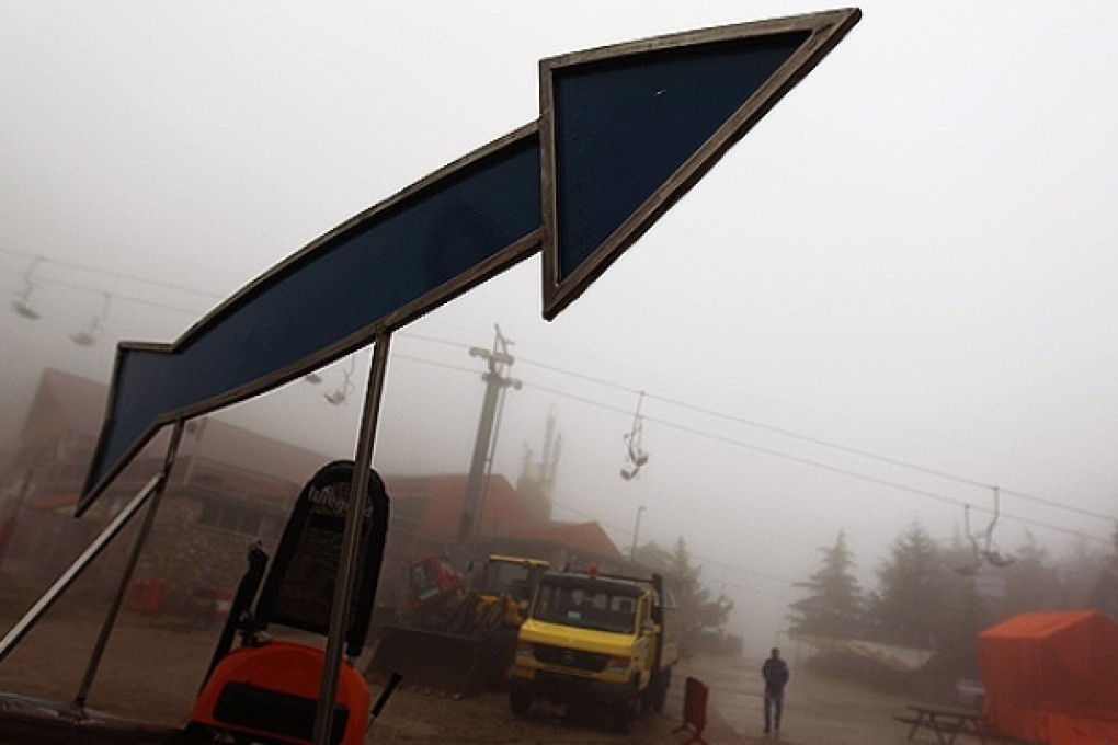 A closed tourist site at Mount Hermon after mortar shells landed in the Golan Heights. Photo: EPA