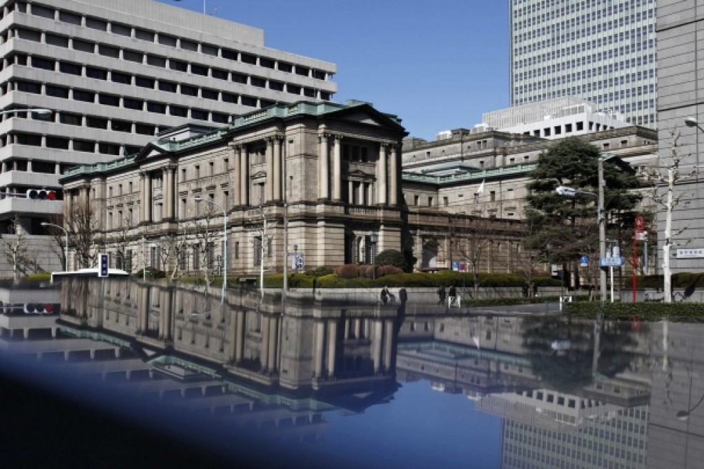 The Bank of Japan last month began its programme to flood the markets with US$1.4 trillion in cash to reflate a limp economy. Photo: Reuters