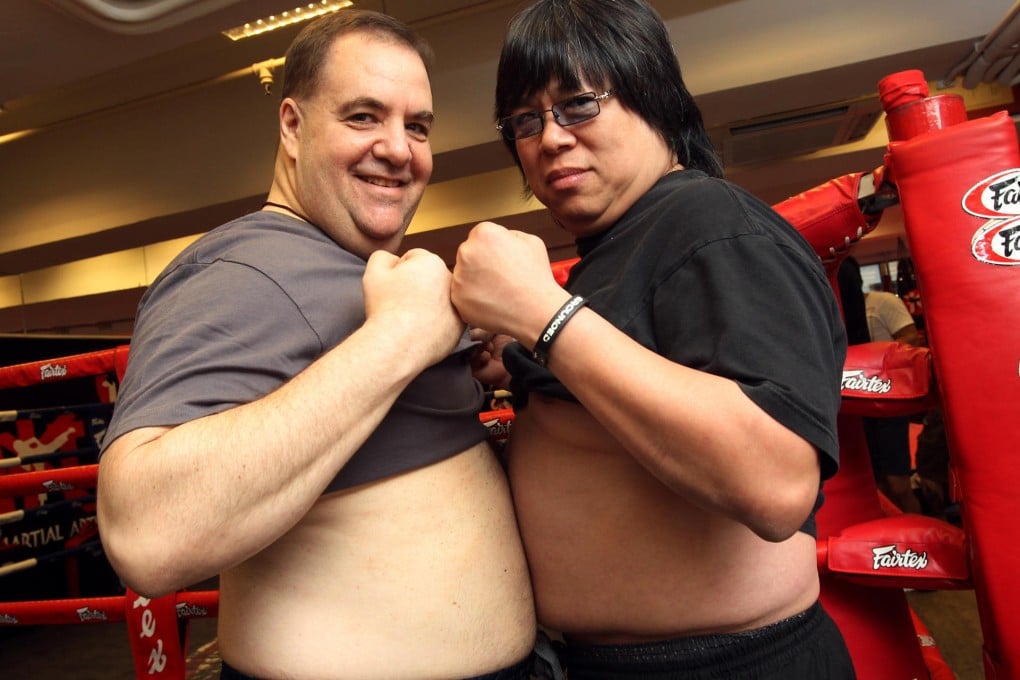 Harlan Goldstein (left) and Alvin Leung fight fat. Photo: K. Y. Cheng