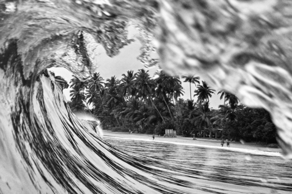 A photo from 2012 of Mirissa from inside the barrel of a wave. Photo: Matt Cardinal