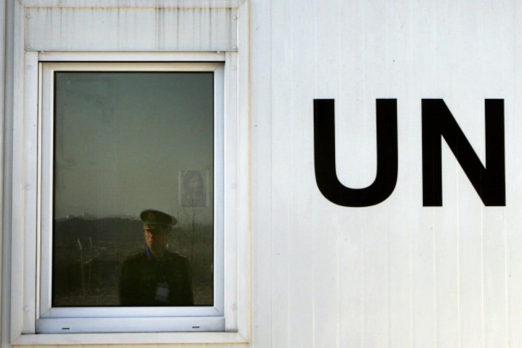A PLA officer at a peacekeeping training centre. Photo: Reuters