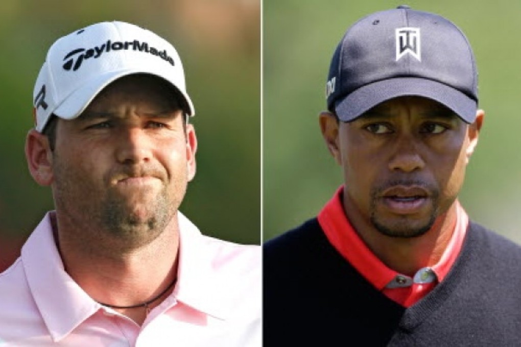 Sergio Garcia (left) and Tiger Woods (right). Photo: AP