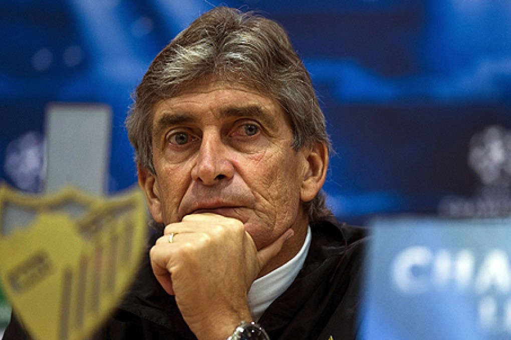 Malaga's head coach Manuel Pellegrini. Photo: EPA