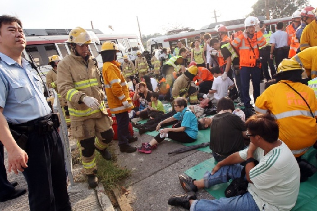 The carriages that derailed near Ping Ha Road in Tin Shui Wai were assembled by a subsidiary of CSR, maker of trains involved in the fatal Wenzhou crash. Photo: David Wong