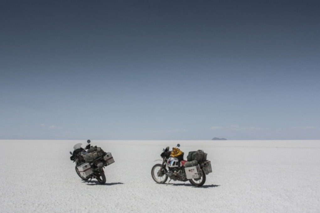 The Salar de Uyuni salt flat in Bolivia.