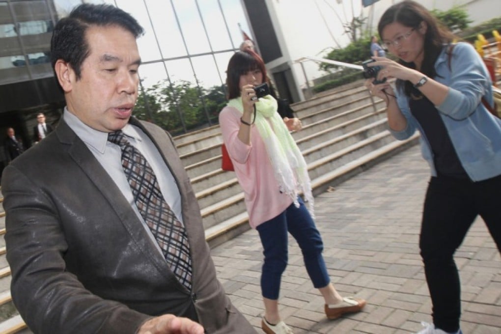Birmingham City boss Carson Yeung Ka-sing leaves the District Court yesterday. Photo: David Wong