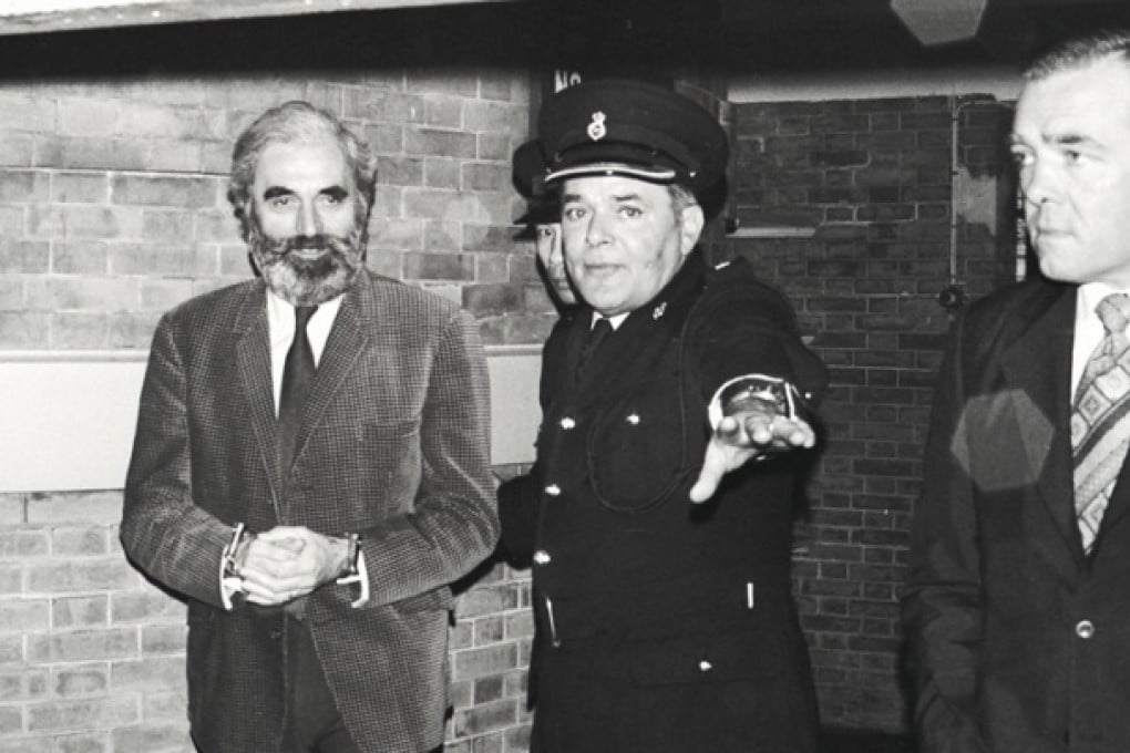 Former police chief superintendent Peter Godber (left) is taken to court to face charges of corruption in 1975. Photos: SCMP; Sam Tsang