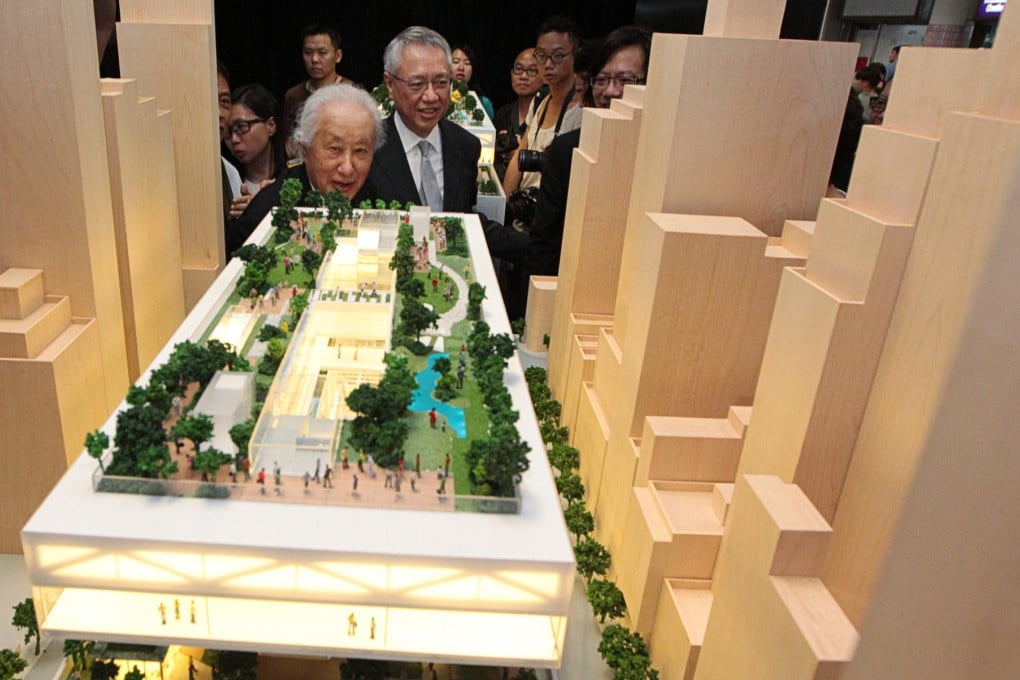 Architect Arata Isozaki with his vision for the revamp of Central Market. Photo: Felix Wong