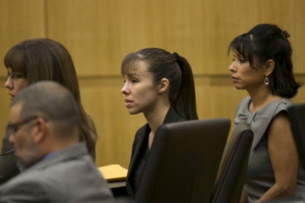 Jodi Arias listens as the verdict for sentencing is read for her first degree murder conviction at Maricopa County Superior Court in Phoenix. Photo: Reuters