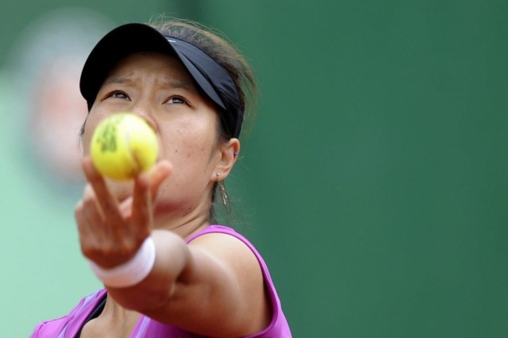 China's Li Na serves at last year's French Open. Photo: EPA