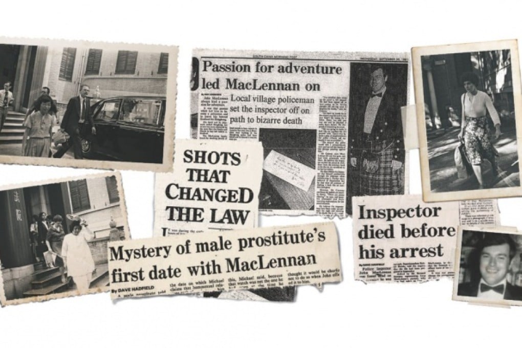 Headlines from the 1980 case of John MacLennan (right), who shot himself as he faced arrest for indecency. A play based on the case opened this month.